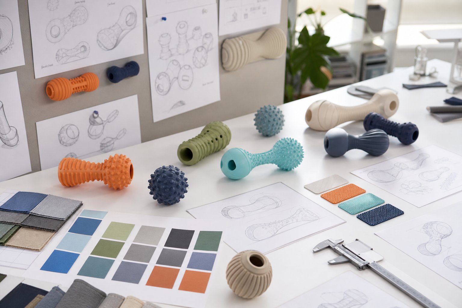 Pet toy OEM development with molds, sketches and samples